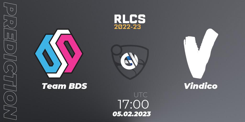 Team BDS vs Vindico: Match Prediction. 05.02.2023 at 17:00, Rocket League, RLCS 2022-23 - Winter: Europe Regional 2 - Winter Cup: Closed Qualifier