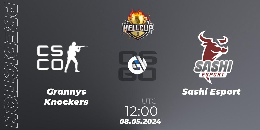 Grannys Knockers vs Sashi Esport: Match Prediction. 08.05.2024 at 12:00, Counter-Strike (CS2), HellCup #9