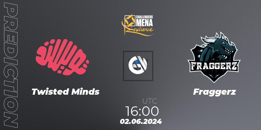 Twisted Minds vs Fraggerz: Match Prediction. 02.06.2024 at 16:00, VALORANT, VALORANT Challengers 2024 MENA: Resilience Split 2 - GCC and Iraq