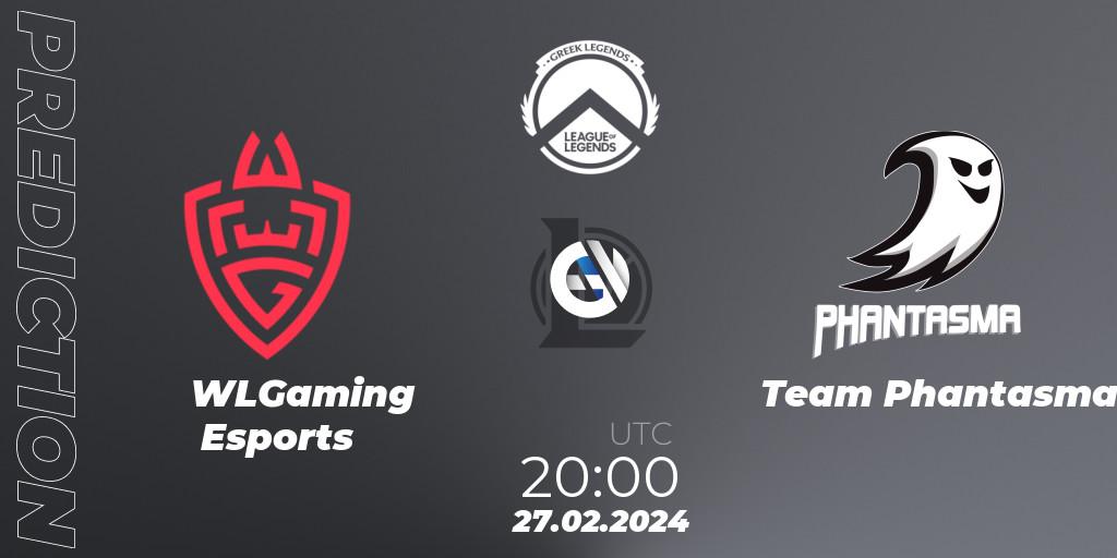 WLGaming Esports vs Team Phantasma: Match Prediction. 27.02.2024 at 20:00, LoL, GLL Spring 2024