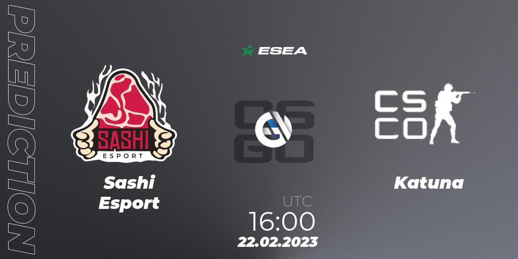  Sashi Esport vs Tenstar: Match Prediction. 22.02.2023 at 16:00, Counter-Strike (CS2), ESEA Season 44: Advanced Division - Europe