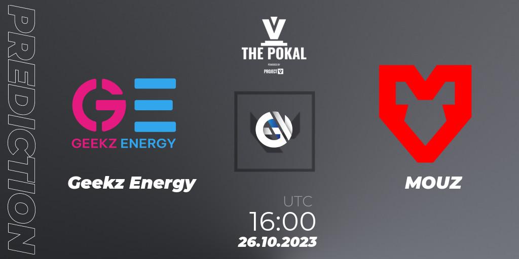 Geekz Energy vs MOUZ: Match Prediction. 26.10.2023 at 16:00, VALORANT, PROJECT V 2023: THE POKAL