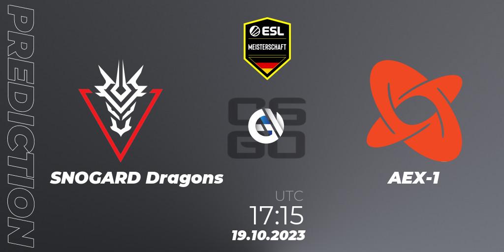 SNOGARD Dragons vs AEX-1: Match Prediction. 19.10.2023 at 17:15, Counter-Strike (CS2), ESL Meisterschaft: Autumn 2023