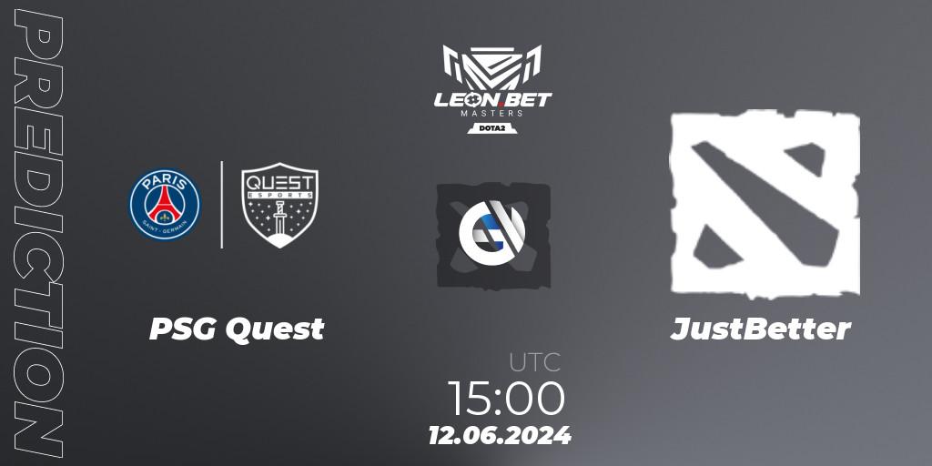 PSG Quest vs JustBetter: Match Prediction. 12.06.2024 at 15:50, Dota 2, Leon Masters #1