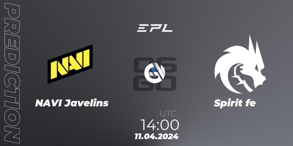 NAVI Javelins vs Spirit fe: Match Prediction. 11.04.2024 at 14:00, Counter-Strike (CS2), European Pro League Female Season 1