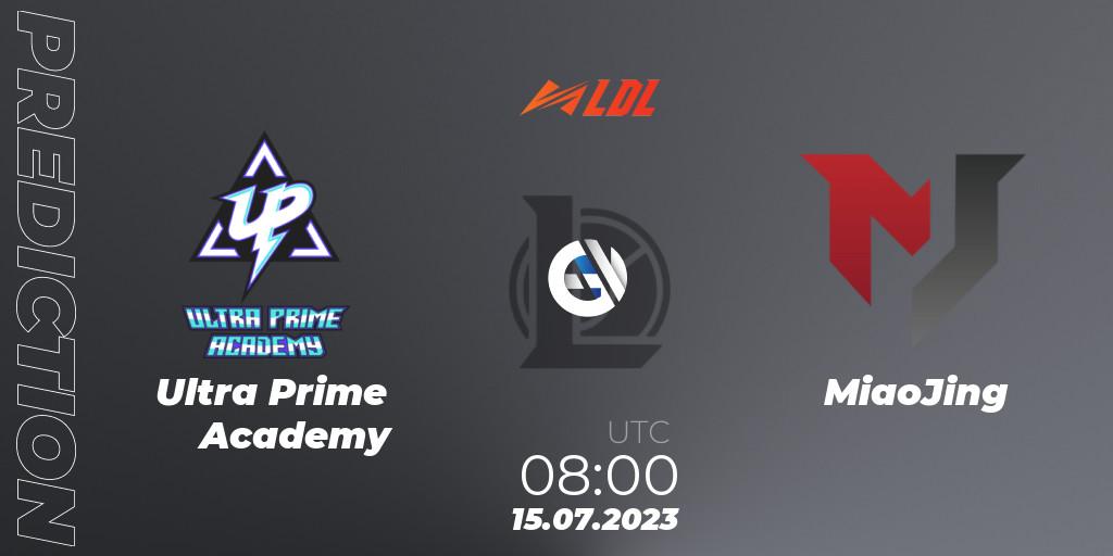 Ultra Prime Academy vs MiaoJing: Match Prediction. 15.07.23, LoL, LDL 2023 - Regular Season - Stage 3