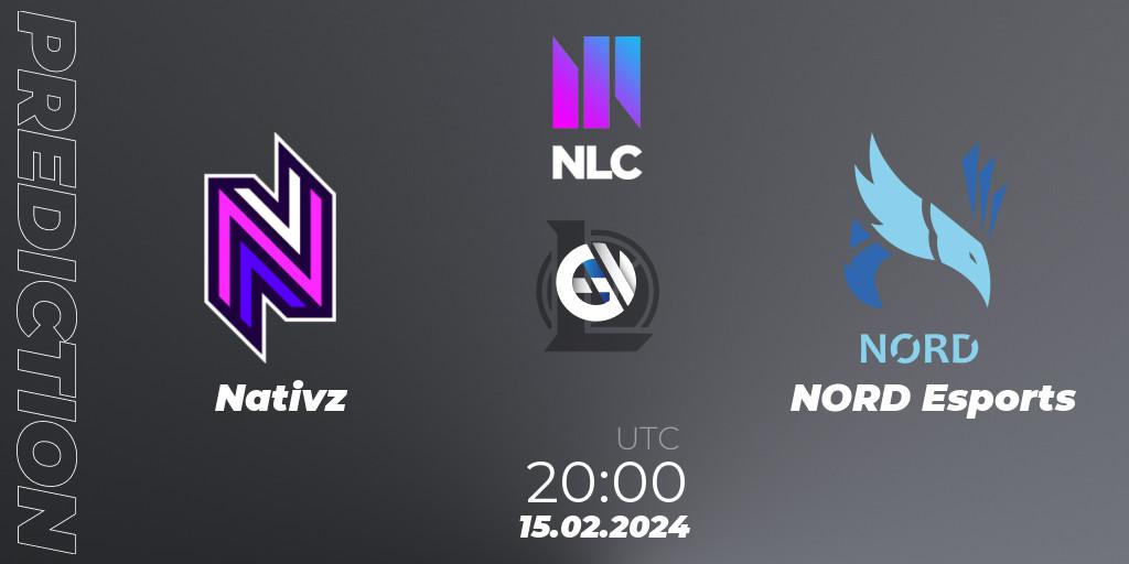 Nativz vs NORD Esports: Match Prediction. 15.02.24, LoL, NLC 1st Division Spring 2024