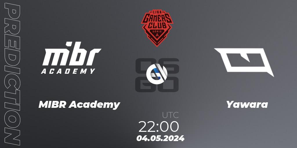 MIBR Academy vs Yawara: Match Prediction. 04.05.2024 at 22:00, Counter-Strike (CS2), Gamers Club Liga Série A: April 2024