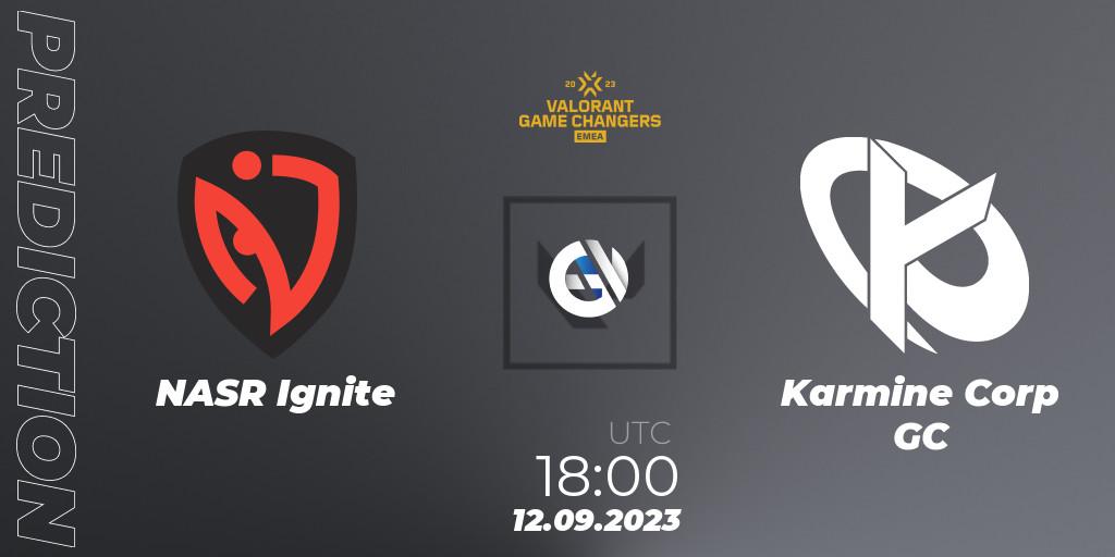 NASR Ignite vs Karmine Corp GC: Match Prediction. 12.09.2023 at 18:00, VALORANT, VCT 2023: Game Changers EMEA Stage 3 - Group Stage