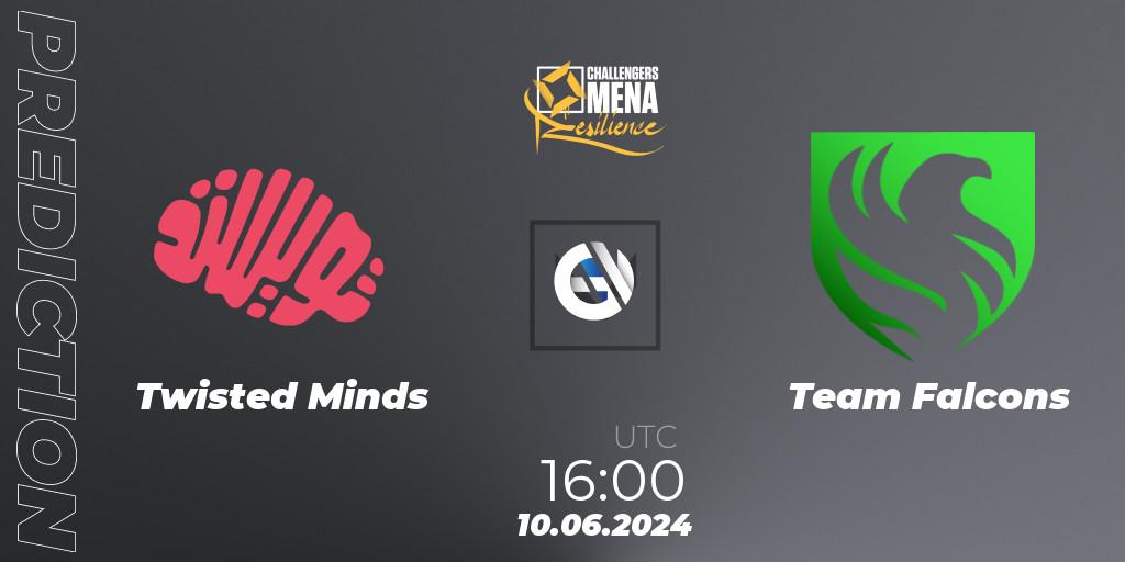 Twisted Minds vs Team Falcons: Match Prediction. 10.06.2024 at 16:00, VALORANT, VALORANT Challengers 2024 MENA: Resilience Split 2 - GCC and Iraq
