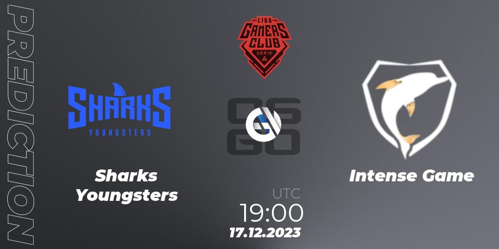 Sharks Youngsters vs Intense Game: Match Prediction. 17.12.2023 at 19:00, Counter-Strike (CS2), Gamers Club Liga Série A: December 2023