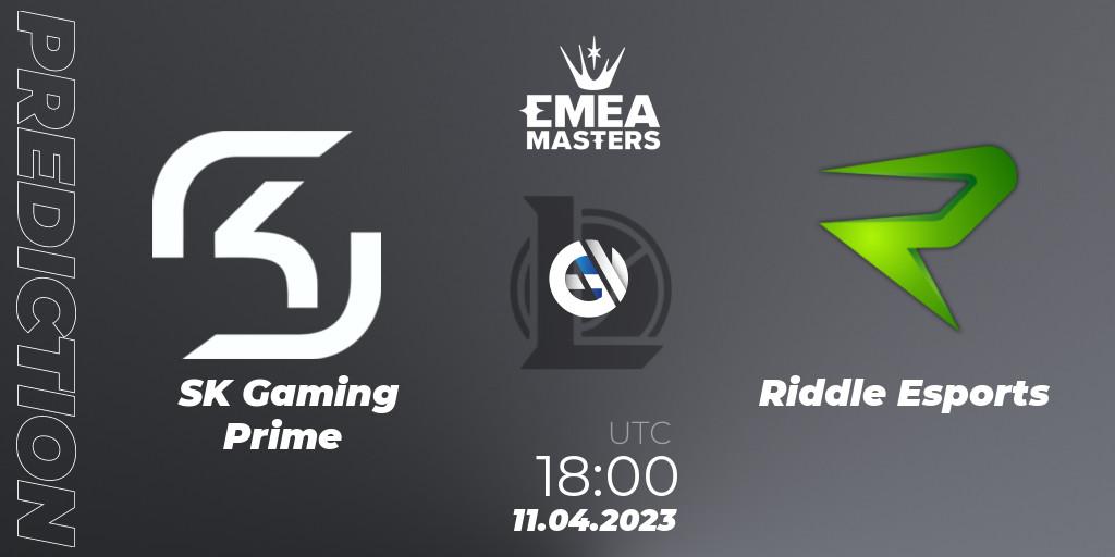 SK Gaming Prime vs Riddle Esports: Match Prediction. 11.04.2023 at 18:00, LoL, EMEA Masters Spring 2023 - Group Stage