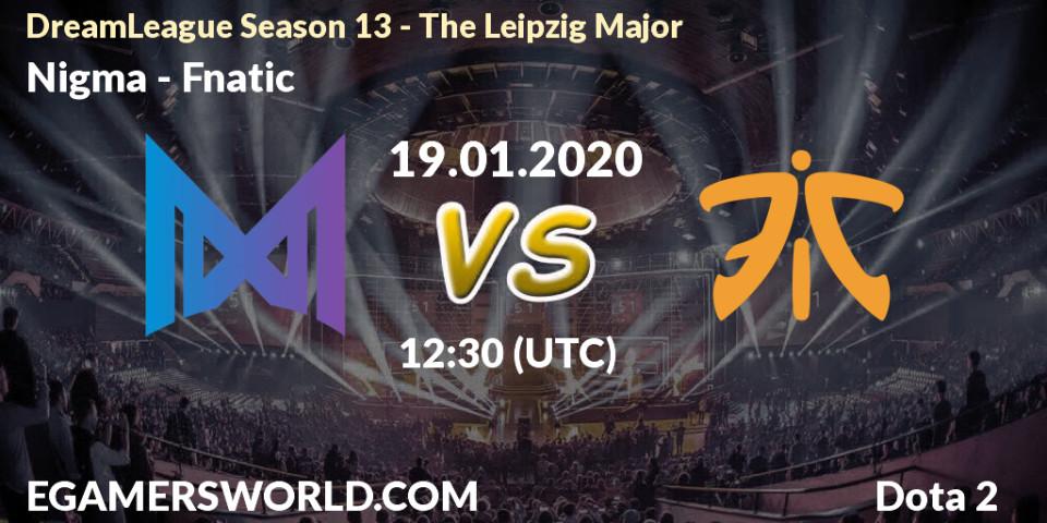 Nigma vs Fnatic: Match Prediction. 19.01.20, Dota 2, DreamLeague Season 13 - The Leipzig Major