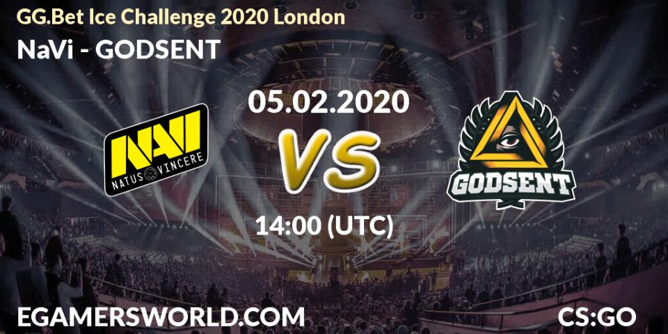 NaVi vs GODSENT: Match Prediction. 05.02.20, CS2 (CS:GO), GG.Bet Ice Challenge 2020 London
