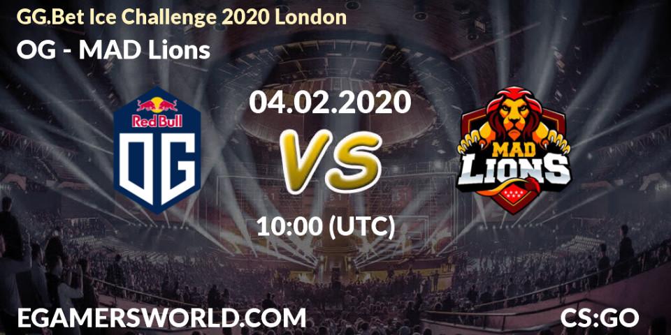 OG vs MAD Lions: Match Prediction. 04.02.20, CS2 (CS:GO), GG.Bet Ice Challenge 2020 London