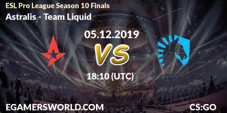 Astralis vs Team Liquid: Match Prediction. 05.12.19, CS2 (CS:GO), ESL Pro League Season 10 Finals