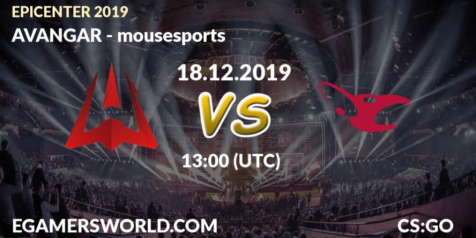 Virtus.pro vs mousesports: Match Prediction. 18.12.19, CS2 (CS:GO), EPICENTER 2019