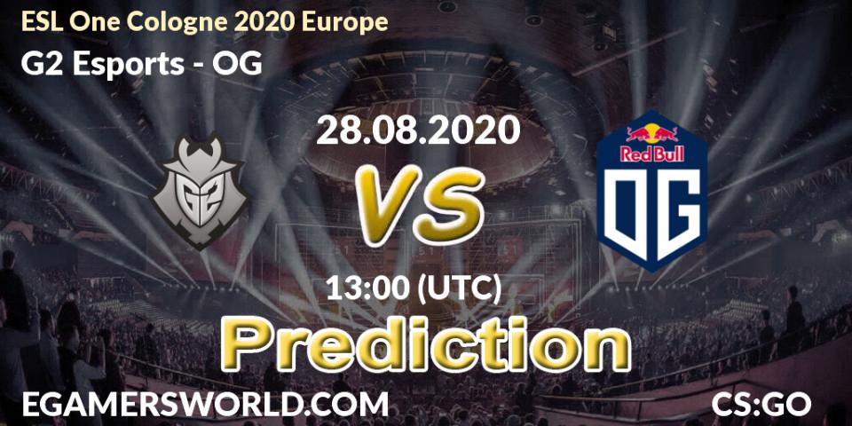 G2 Esports vs OG: Match Prediction. 28.08.20, CS2 (CS:GO), ESL One Cologne 2020 Europe