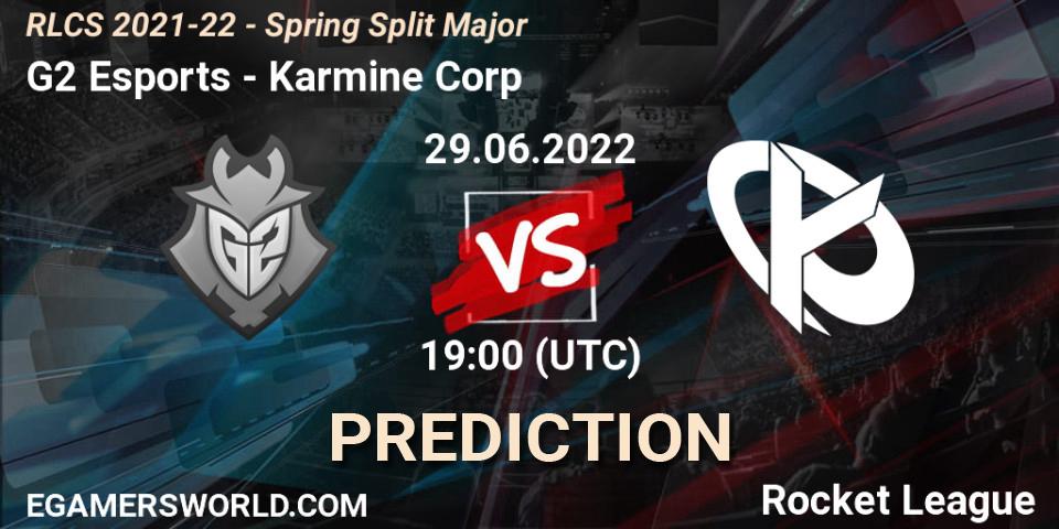 G2 Esports vs Karmine Corp: Match Prediction. 29.06.22, Rocket League, RLCS 2021-22 - Spring Split Major
