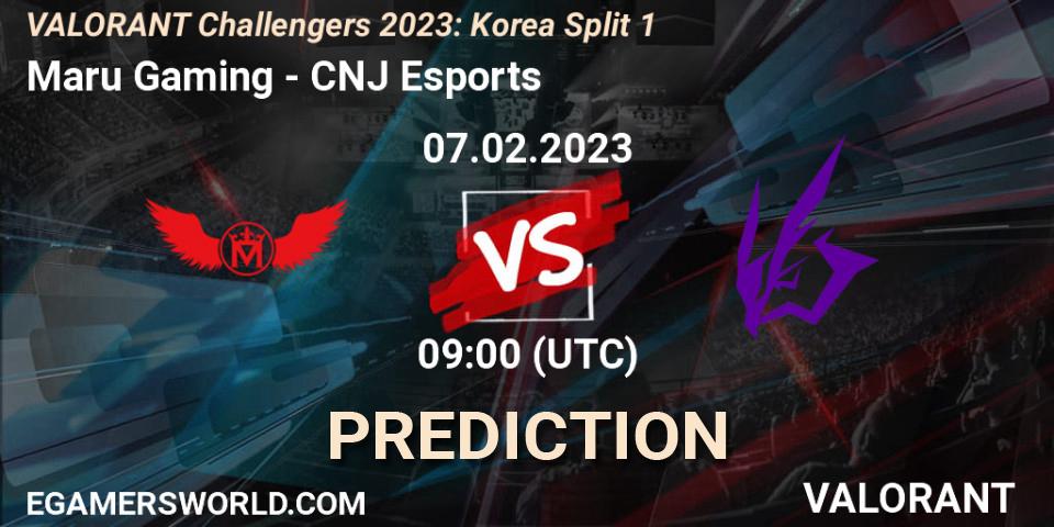 Maru Gaming vs CNJ Esports: Match Prediction. 07.02.23, VALORANT, VALORANT Challengers 2023: Korea Split 1