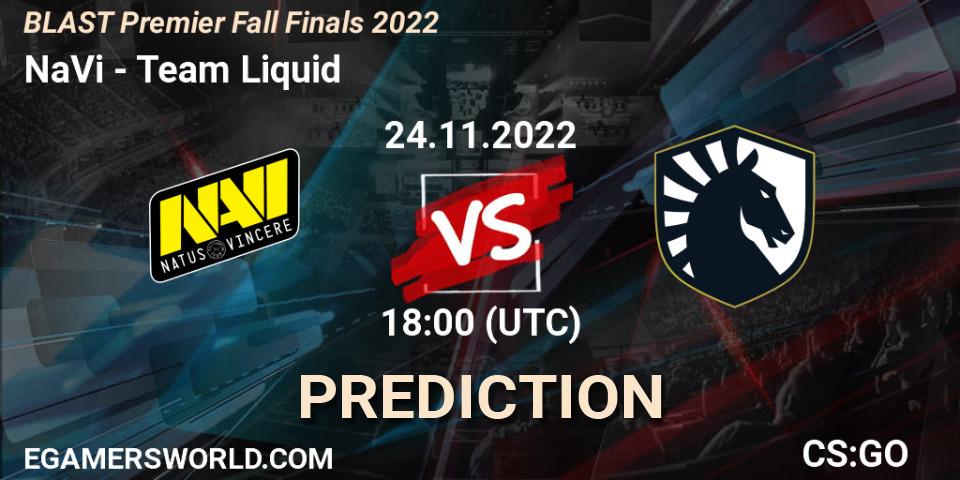 NaVi vs Team Liquid: Match Prediction. 24.11.22, CS2 (CS:GO), BLAST Premier Fall Finals 2022