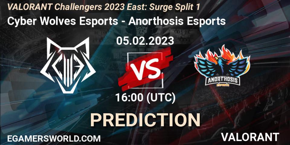 Cyber Wolves Esports vs Anorthosis Esports: Match Prediction. 05.02.23, VALORANT, VALORANT Challengers 2023 East: Surge Split 1