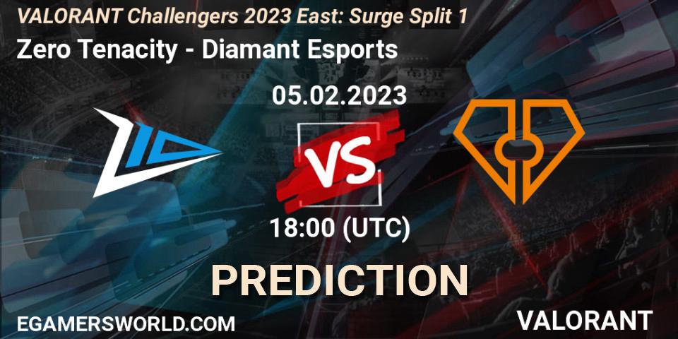 Zero Tenacity vs Diamant Esports: Match Prediction. 05.02.23, VALORANT, VALORANT Challengers 2023 East: Surge Split 1
