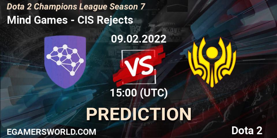 Mind Games vs CIS Rejects: Match Prediction. 09.02.22, Dota 2, Dota 2 Champions League 2022 Season 7