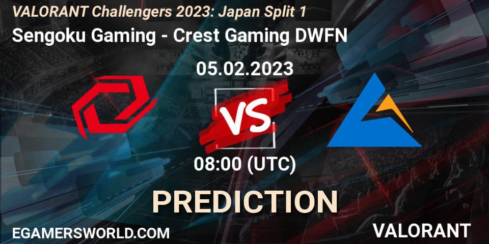 Sengoku Gaming vs Crest Gaming DWFN: Match Prediction. 05.02.23, VALORANT, VALORANT Challengers 2023: Japan Split 1