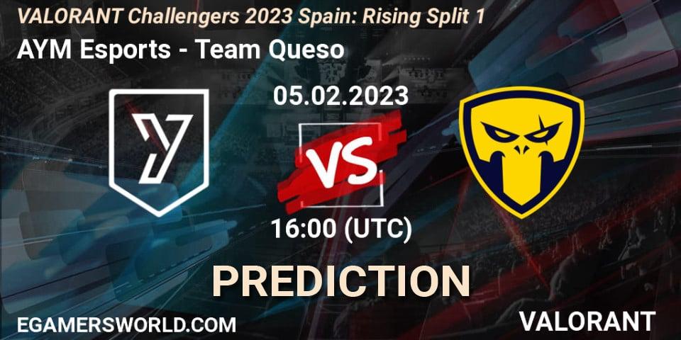 AYM Esports vs Team Queso: Match Prediction. 05.02.23, VALORANT, VALORANT Challengers 2023 Spain: Rising Split 1