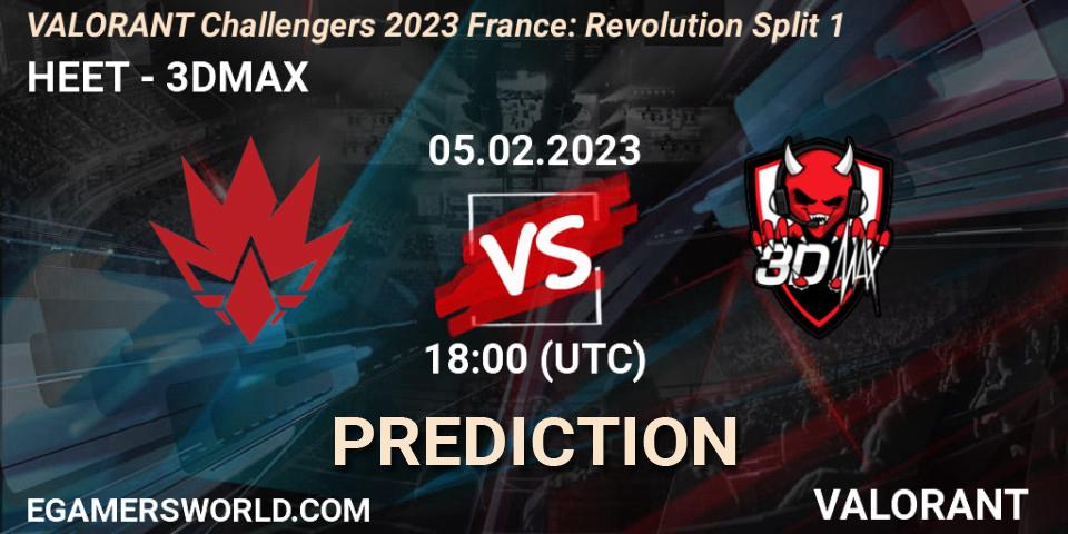 HEET vs 3DMAX: Match Prediction. 05.02.23, VALORANT, VALORANT Challengers 2023 France: Revolution Split 1