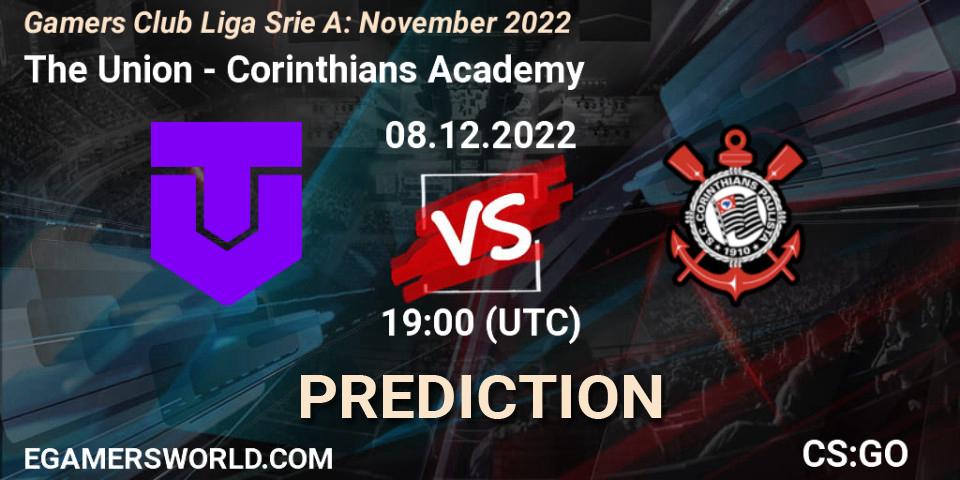 The Union vs Corinthians Academy: Match Prediction. 08.12.22, CS2 (CS:GO), Gamers Club Liga Série A: November 2022