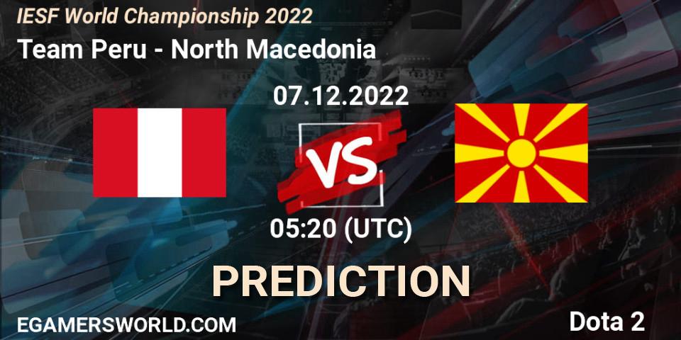 Team Peru vs North Macedonia: Match Prediction. 07.12.22, Dota 2, IESF World Championship 2022 