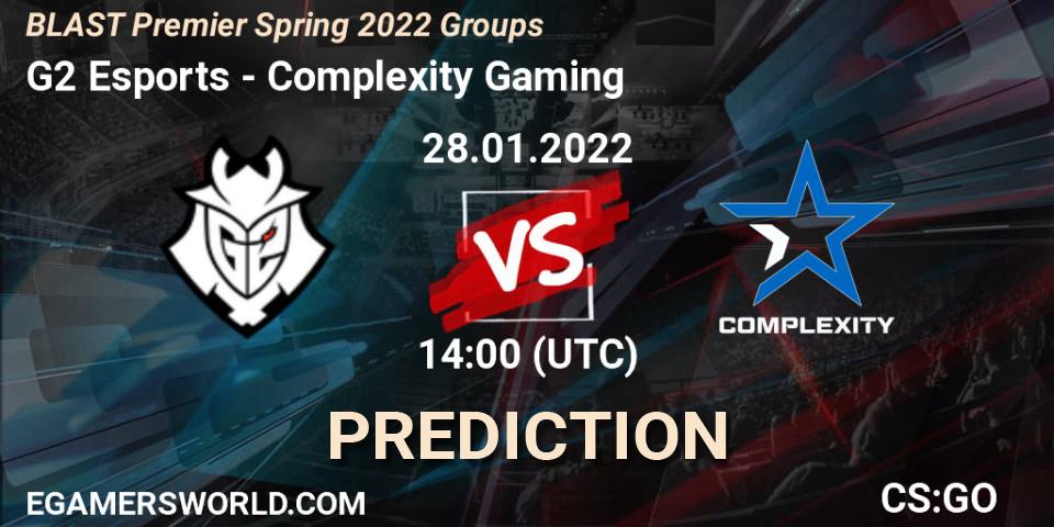 G2 Esports vs Complexity Gaming: Match Prediction. 28.01.22, CS2 (CS:GO), BLAST Premier Spring Groups 2022