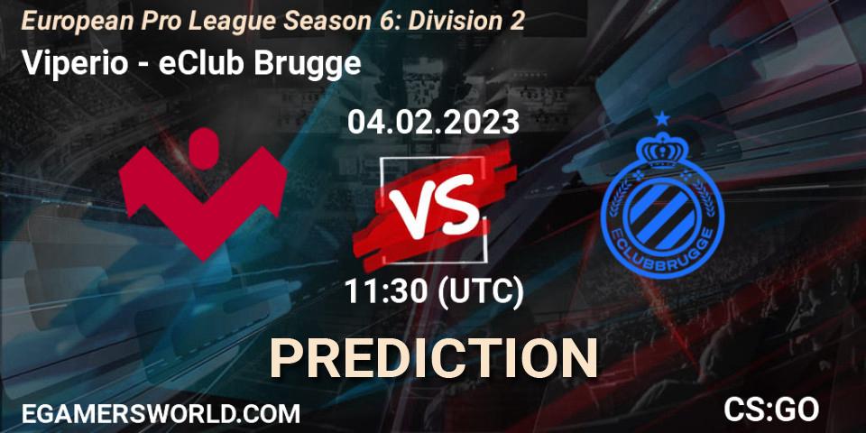 Viperio vs eClub Brugge: Match Prediction. 04.02.23, CS2 (CS:GO), European Pro League Season 6: Division 2
