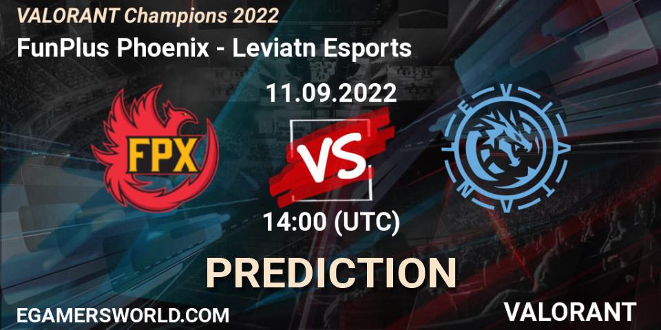 FunPlus Phoenix vs Leviatán Esports: Match Prediction. 11.09.22, VALORANT, VALORANT Champions 2022