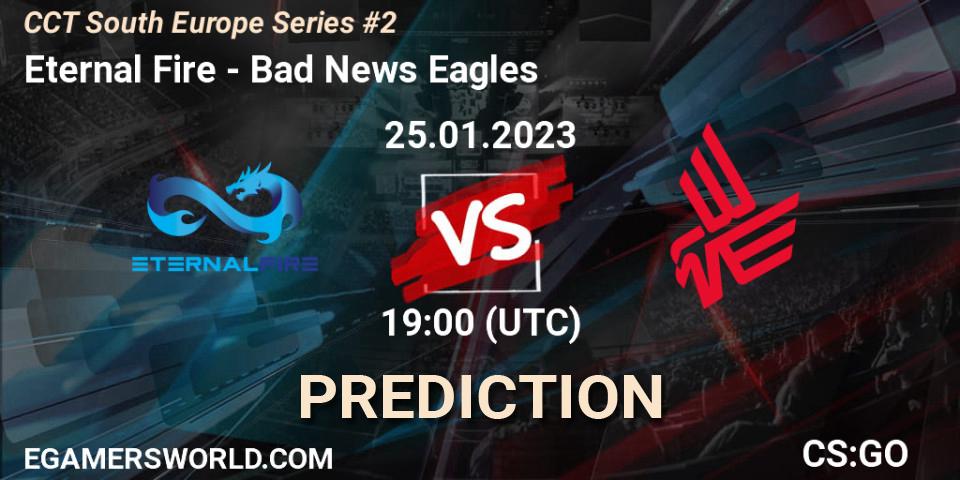 Eternal Fire vs Bad News Eagles: Match Prediction. 25.01.23, CS2 (CS:GO), CCT South Europe Series #2