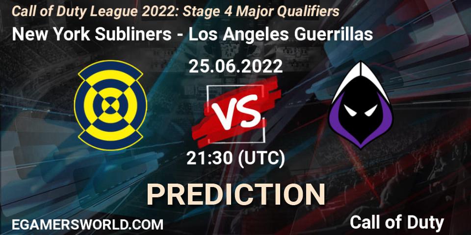New York Subliners vs Los Angeles Guerrillas: Match Prediction. 25.06.22, Call of Duty, Call of Duty League 2022: Stage 4