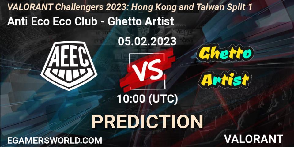 Anti Eco Eco Club vs Ghetto Artist: Match Prediction. 05.02.23, VALORANT, VALORANT Challengers 2023: Hong Kong and Taiwan Split 1