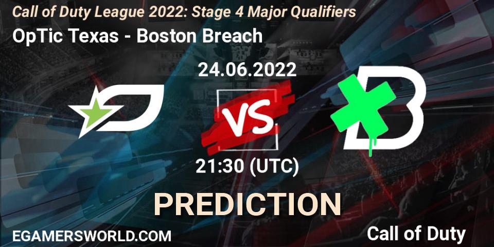OpTic Texas vs Boston Breach: Match Prediction. 24.06.22, Call of Duty, Call of Duty League 2022: Stage 4