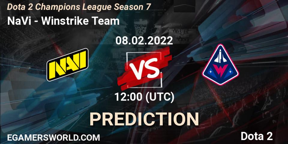 NaVi vs Winstrike Team: Match Prediction. 08.02.22, Dota 2, Dota 2 Champions League 2022 Season 7