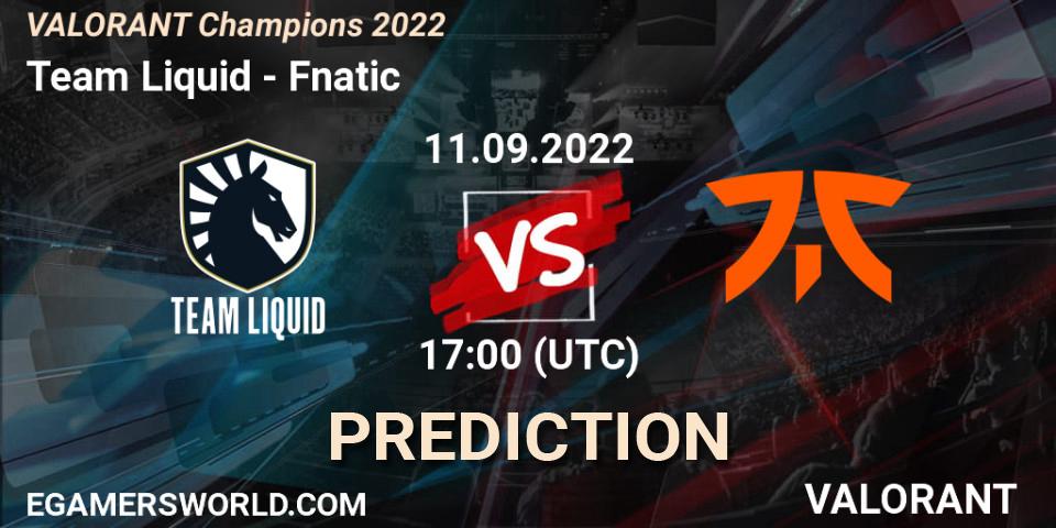 Team Liquid vs Fnatic: Match Prediction. 11.09.22, VALORANT, VALORANT Champions 2022