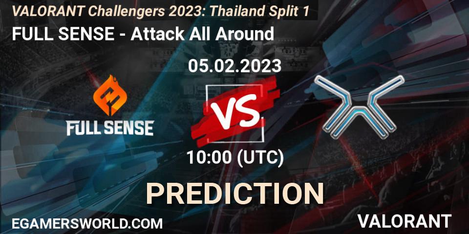 FULL SENSE vs Attack All Around: Match Prediction. 05.02.23, VALORANT, VALORANT Challengers 2023: Thailand Split 1
