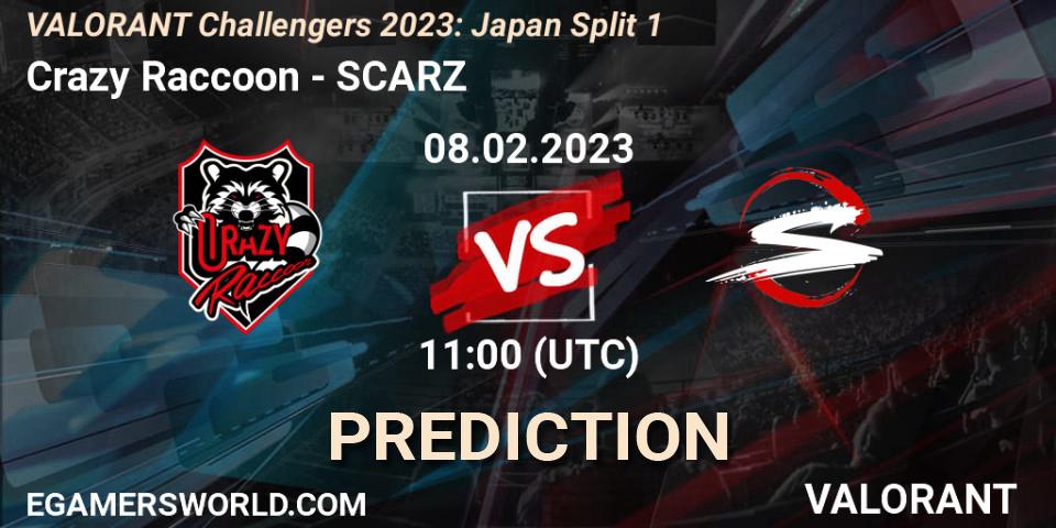 Crazy Raccoon vs SCARZ: Match Prediction. 08.02.23, VALORANT, VALORANT Challengers 2023: Japan Split 1