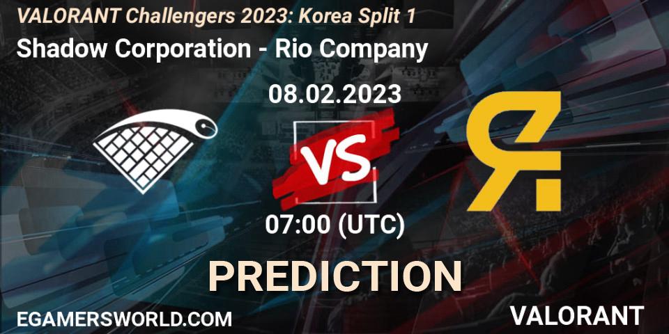 Shadow Corporation vs Rio Company: Match Prediction. 08.02.23, VALORANT, VALORANT Challengers 2023: Korea Split 1