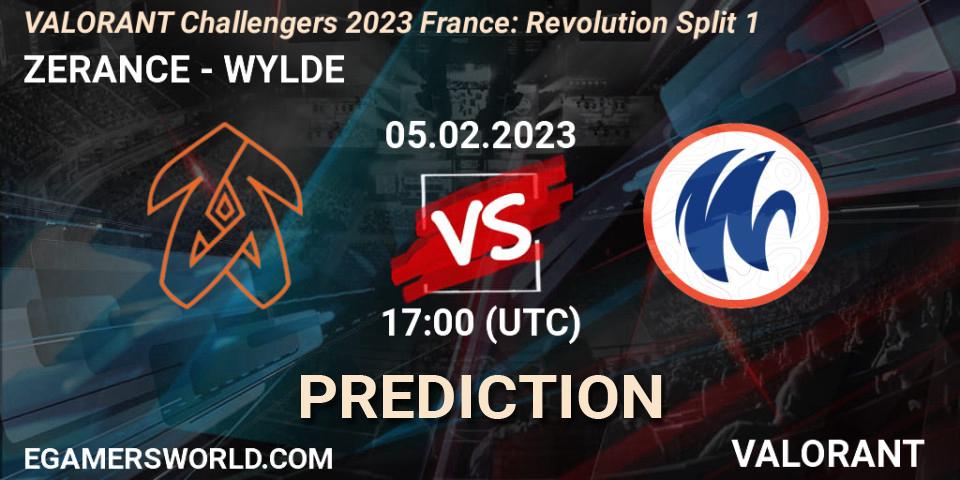 ZERANCE vs WYLDE: Match Prediction. 05.02.23, VALORANT, VALORANT Challengers 2023 France: Revolution Split 1