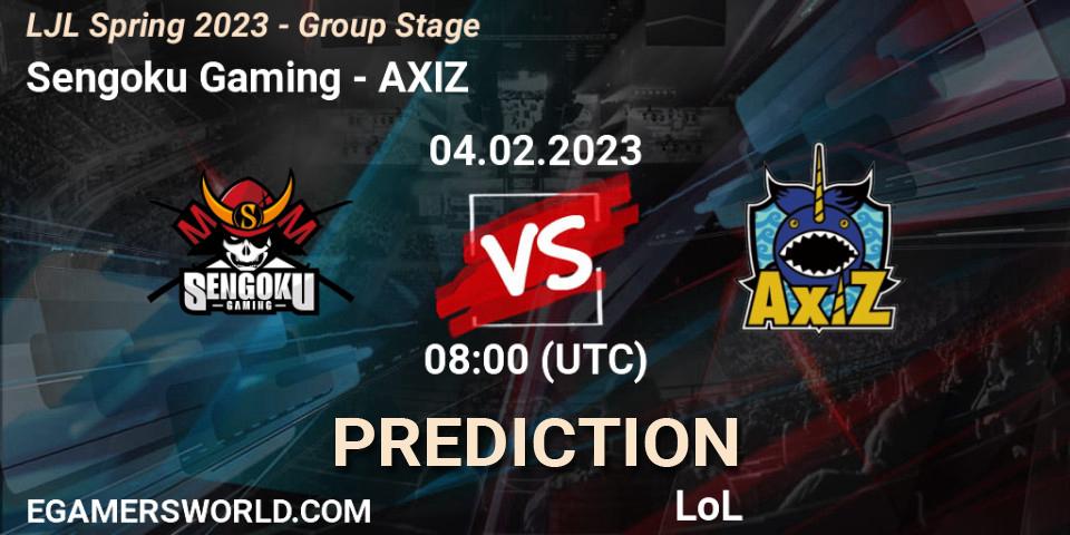Sengoku Gaming vs AXIZ: Match Prediction. 04.02.23, LoL, LJL Spring 2023 - Group Stage