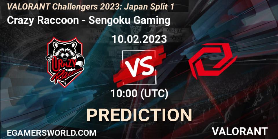 Crazy Raccoon vs Sengoku Gaming: Match Prediction. 10.02.23, VALORANT, VALORANT Challengers 2023: Japan Split 1