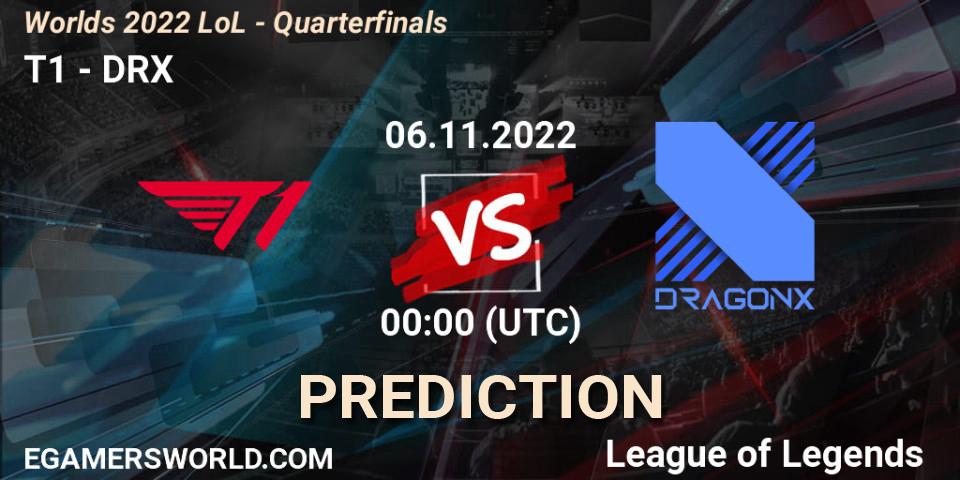 T1 vs DRX: Match Prediction. 06.11.22, LoL, Worlds 2022 LoL - Finals