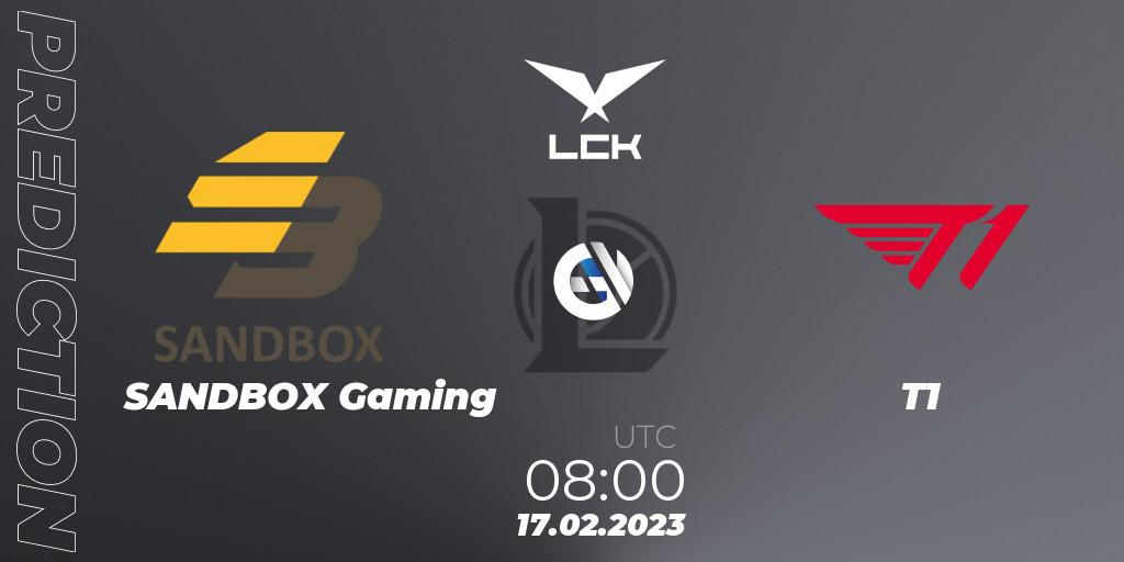 SANDBOX Gaming vs T1: Match Prediction. 17.02.23, LoL, LCK Spring 2023 - Group Stage